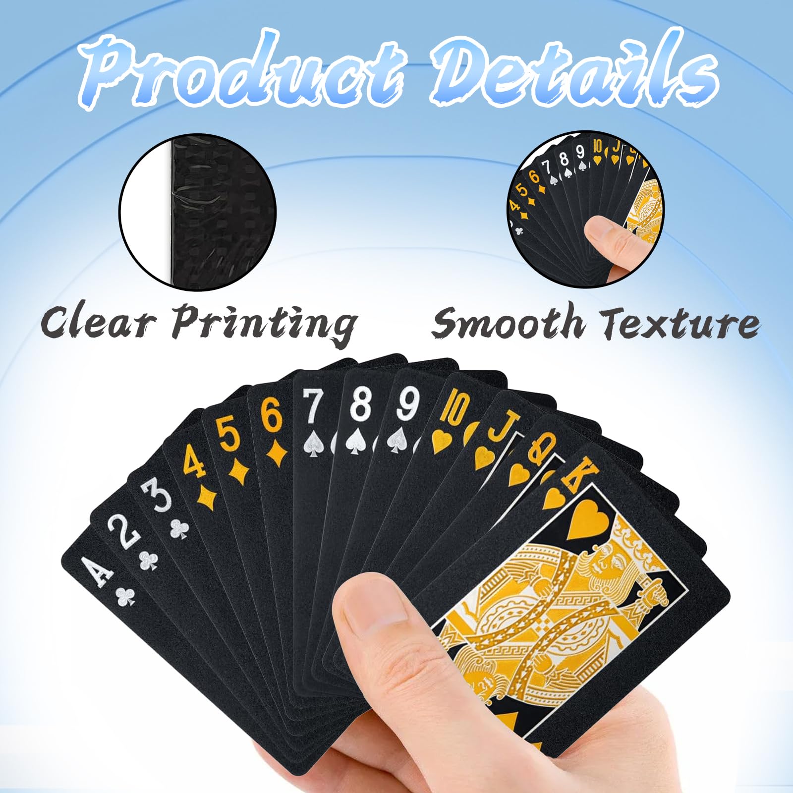 PXDUCN Playing Cards UK, 2 Pack Waterproof Playing Cards Waterproof with Storage Box, Solid Color No Fading Card Games - Image 3