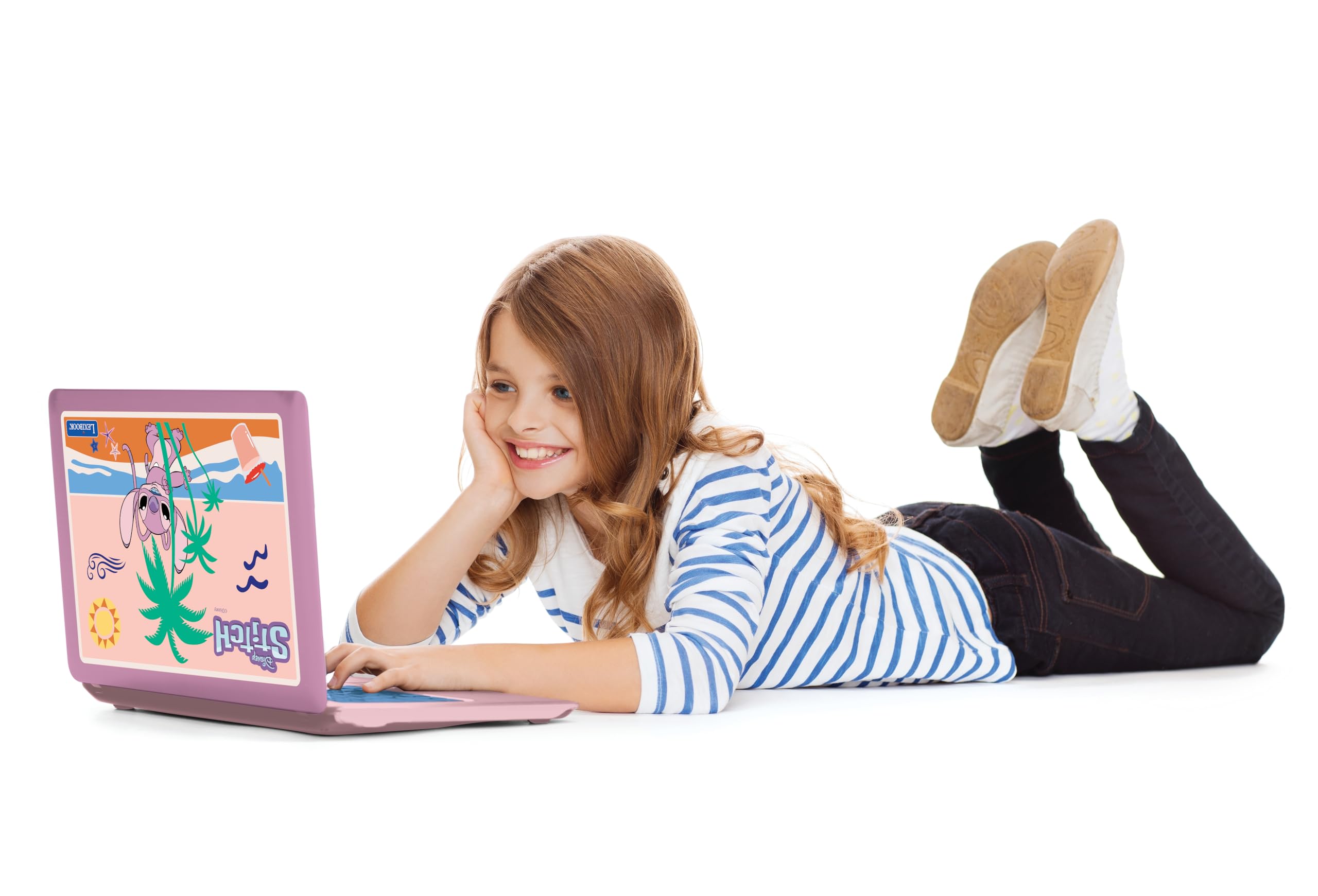 Lexibook, Stitch & Angel Ordinateur Éducatif Enfant, JC598D1i1LXB | Français/Anglais, 124 activités