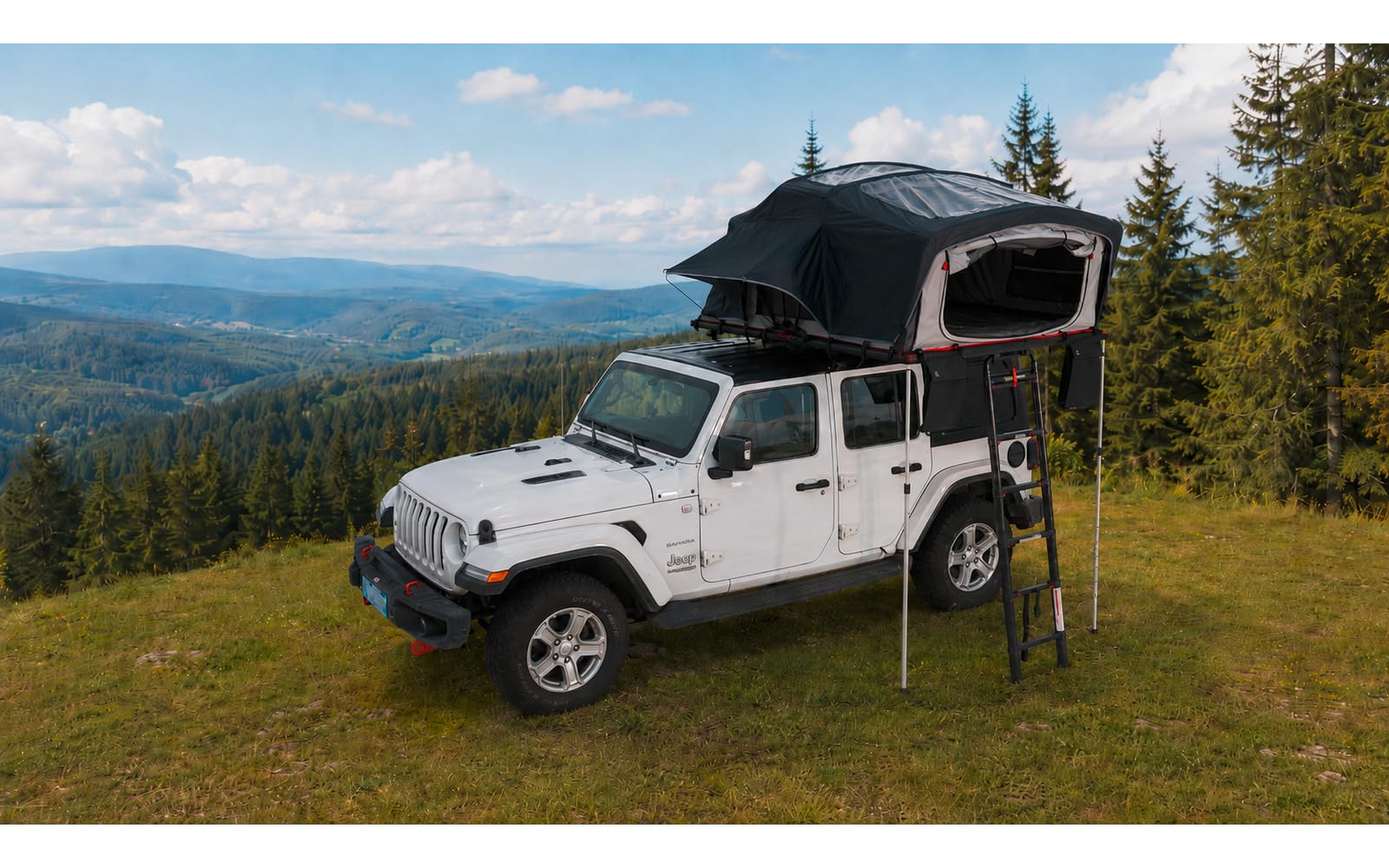 BERGER SkyLodge 160 Dachzelt | Panorama Auto Dachzelt für 2–3 Personen