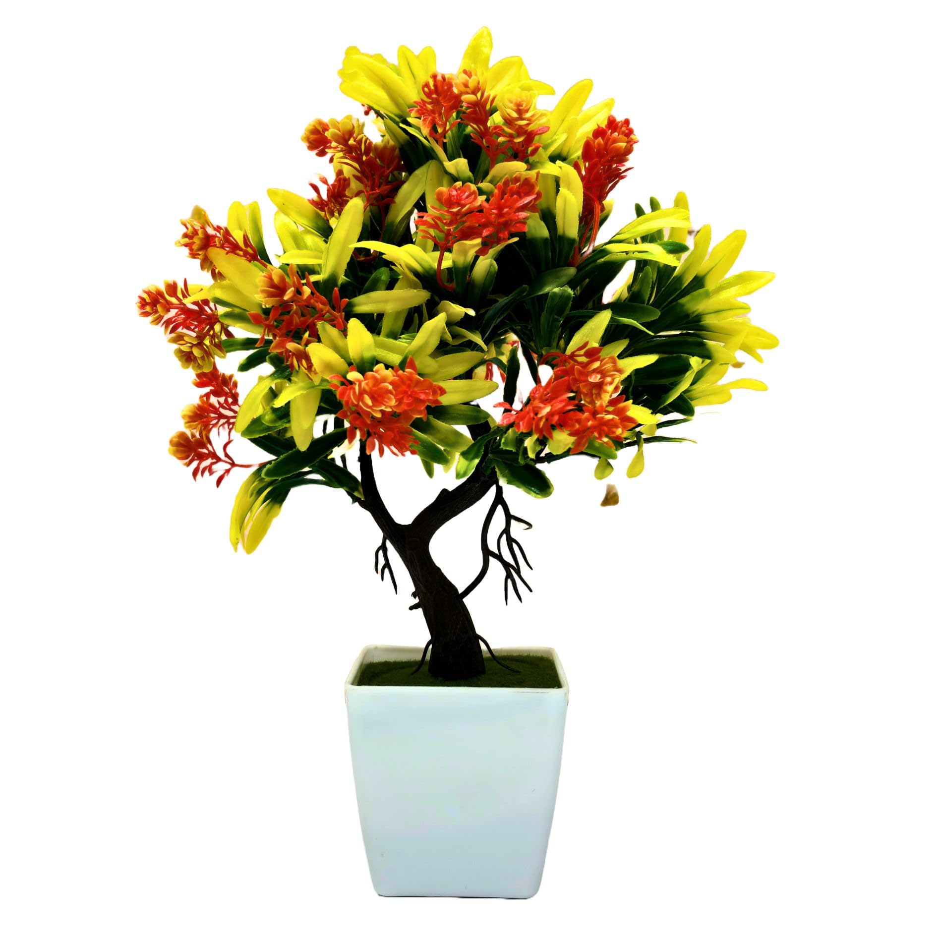 Dekorly Artificial Plant with Plastic Pot (Green, 1 Piece) - Image 3 thumbnail