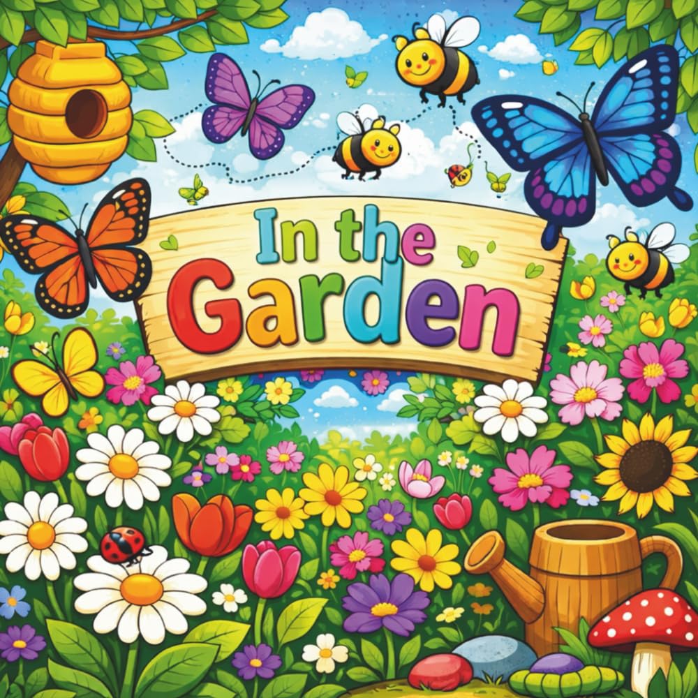 In the Garden: Garden Themed Coloring Book