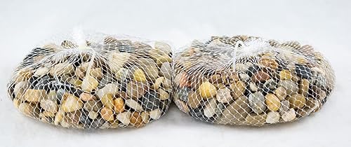 Guijarros decorativos para bandeja de humedad bonsái, aderezo, bambú de la suerte y jardín zen de 3 libras