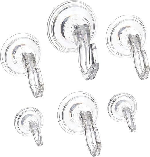 iDesign 18130 Power Lock Bathroom Towel Hooks, Plastic Bathroom Hooks