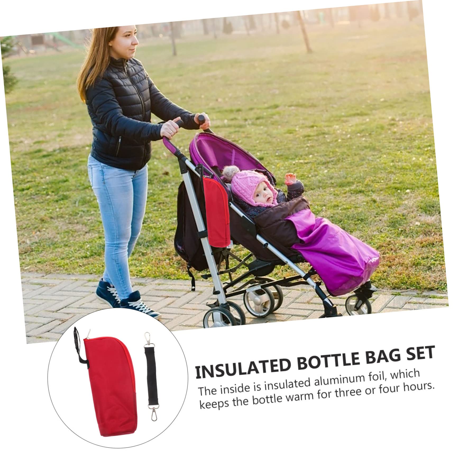 TOYANDONA 3juegos Bolsa Térmica Aislante para Biberones De Funda Portátil y Resistente Al Agua para Paseos Bebés y Almacenamiento De Lactancia