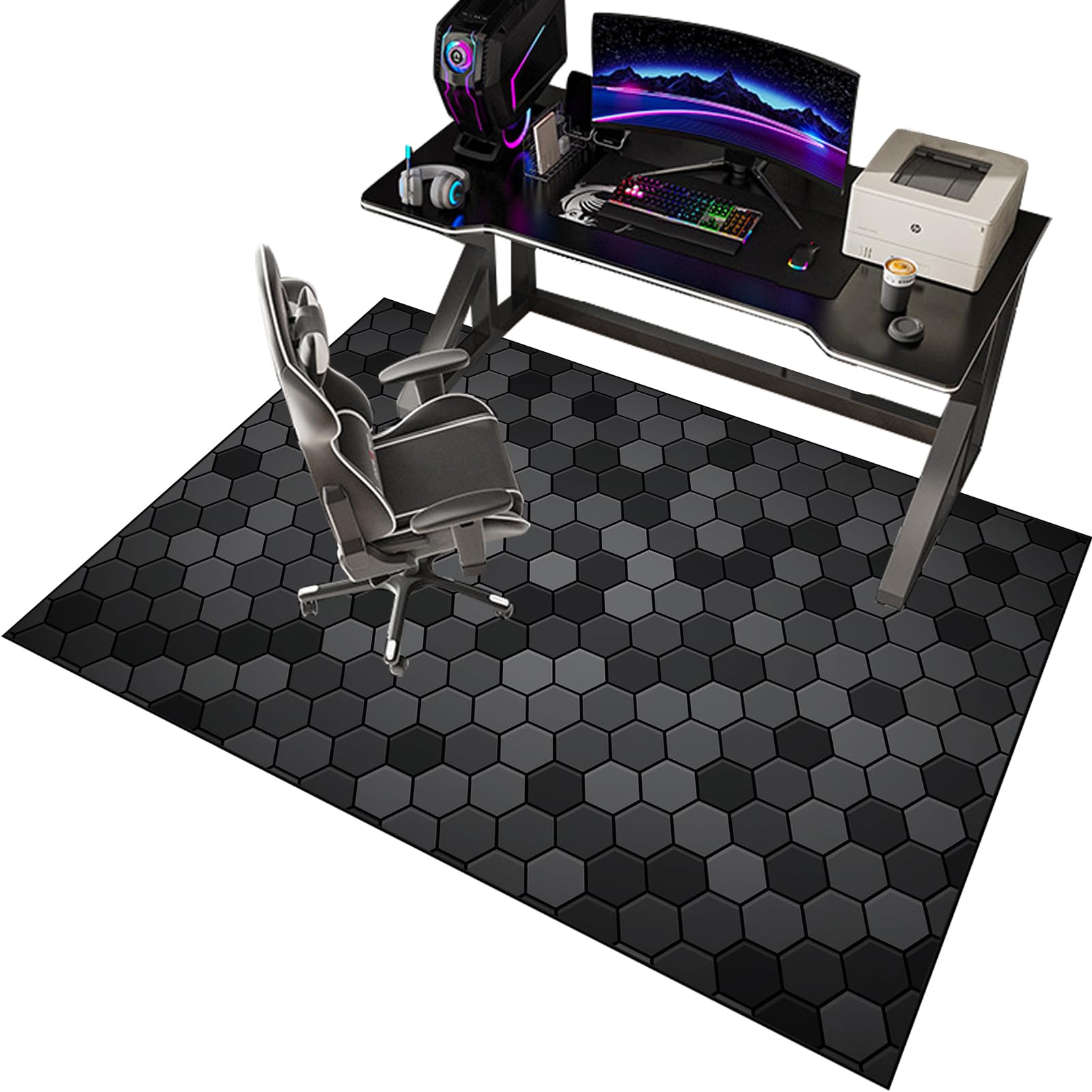EYKWKB 140 x 180 cm Office Chair Mat for Carpets Carpet Protector Floor Mat Desk Chair Mat for Carpeted Floors Gaming Chair Mat Floor Protector for Office and Home Desk Chairs