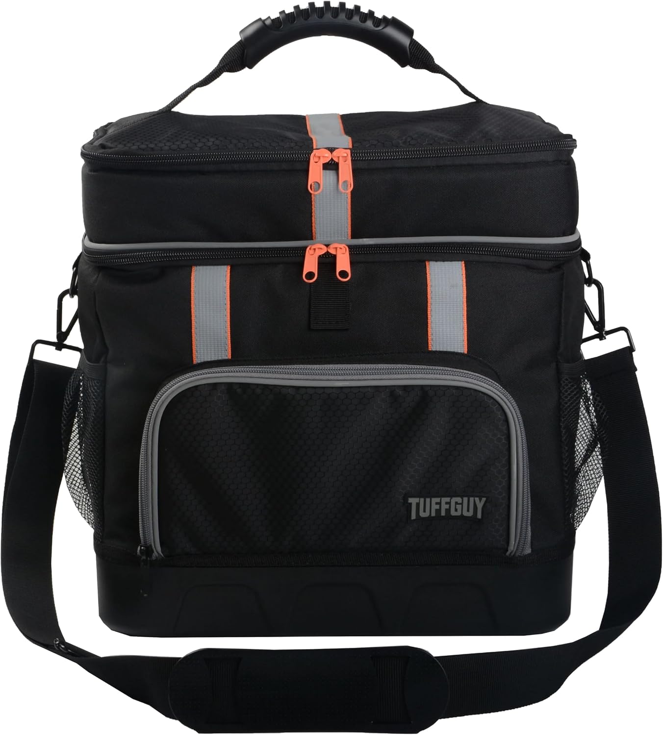 Heavy Duty Insulated Lunch Cooler Bag, Dual Compartment with Shoulder Strap, Sealed Insulated Interior to Keep Food Warm or Cold, for Work and Travel