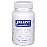 Pure Encapsulations Vitamin D3 & K2 - Bone & Vascular Health Support - Immune Function Support* - Gluten Free - Non-GMO - 120 Capsules