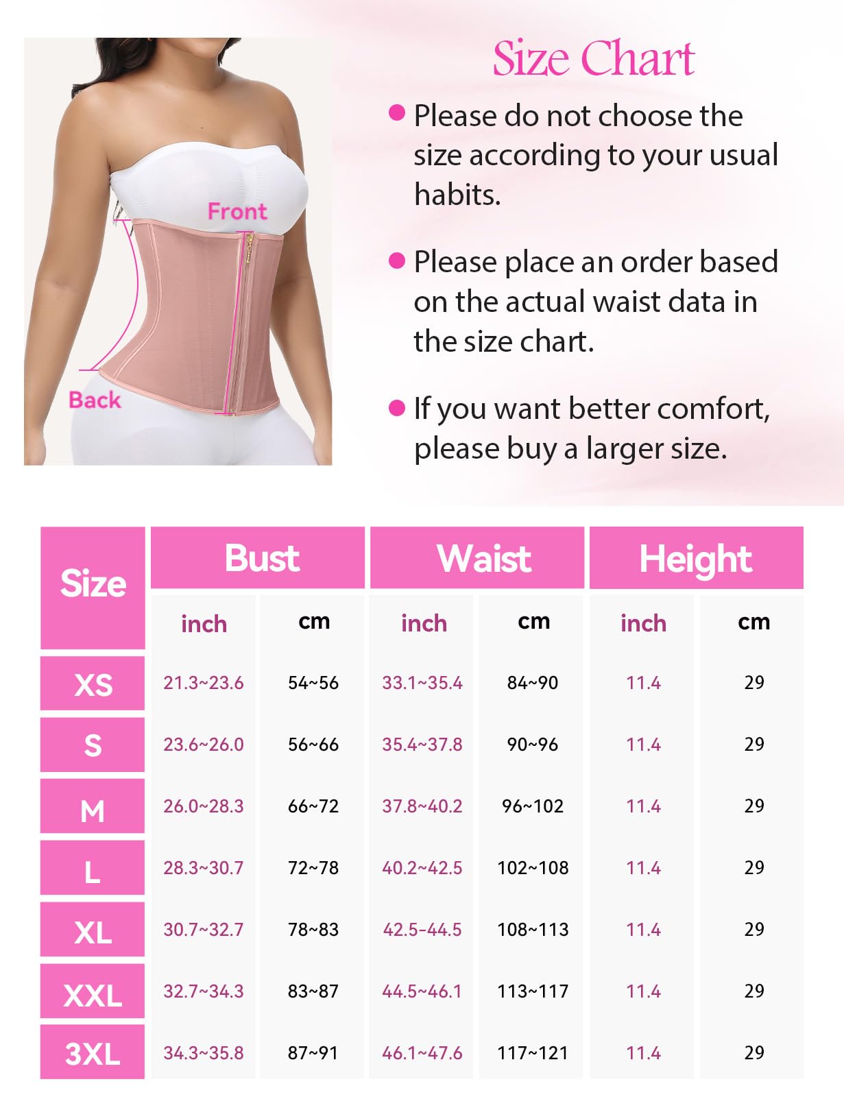 SHAPSHE - Entrenador de cintura para mujer, control de abdomen, entrenamiento, faja moldeadora de cintura posparto con gancho de cremallera