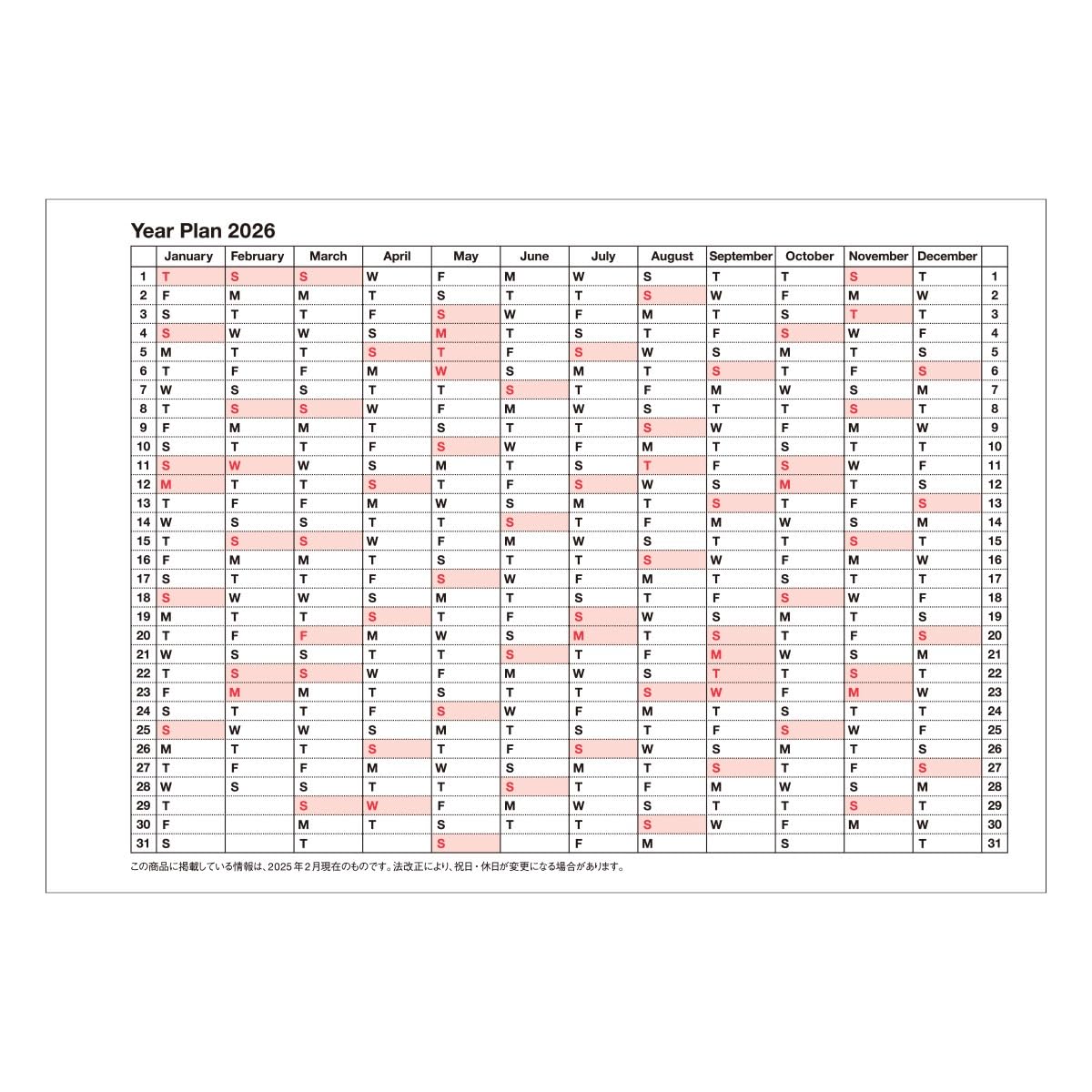 MARK'S 2026 Tischkalender, XS // Blue