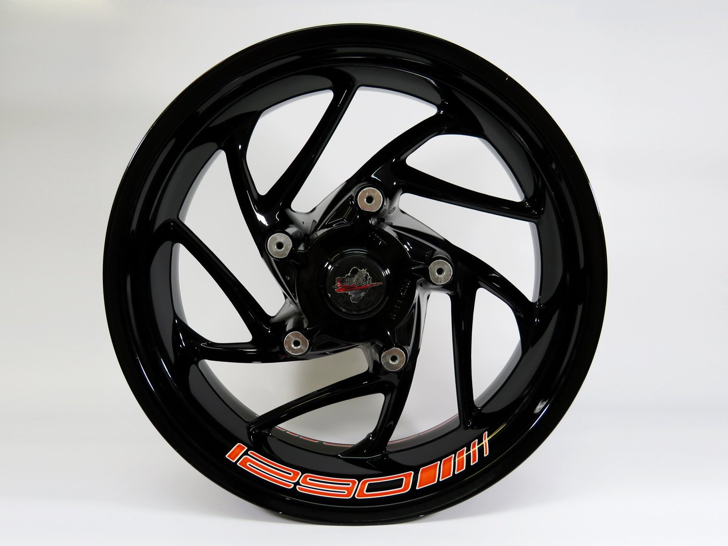 BIKE-label Adesivi Per Cerchioni Moto KTM 125 Duke - Arancione, 188x20mm, 4 Pezzi