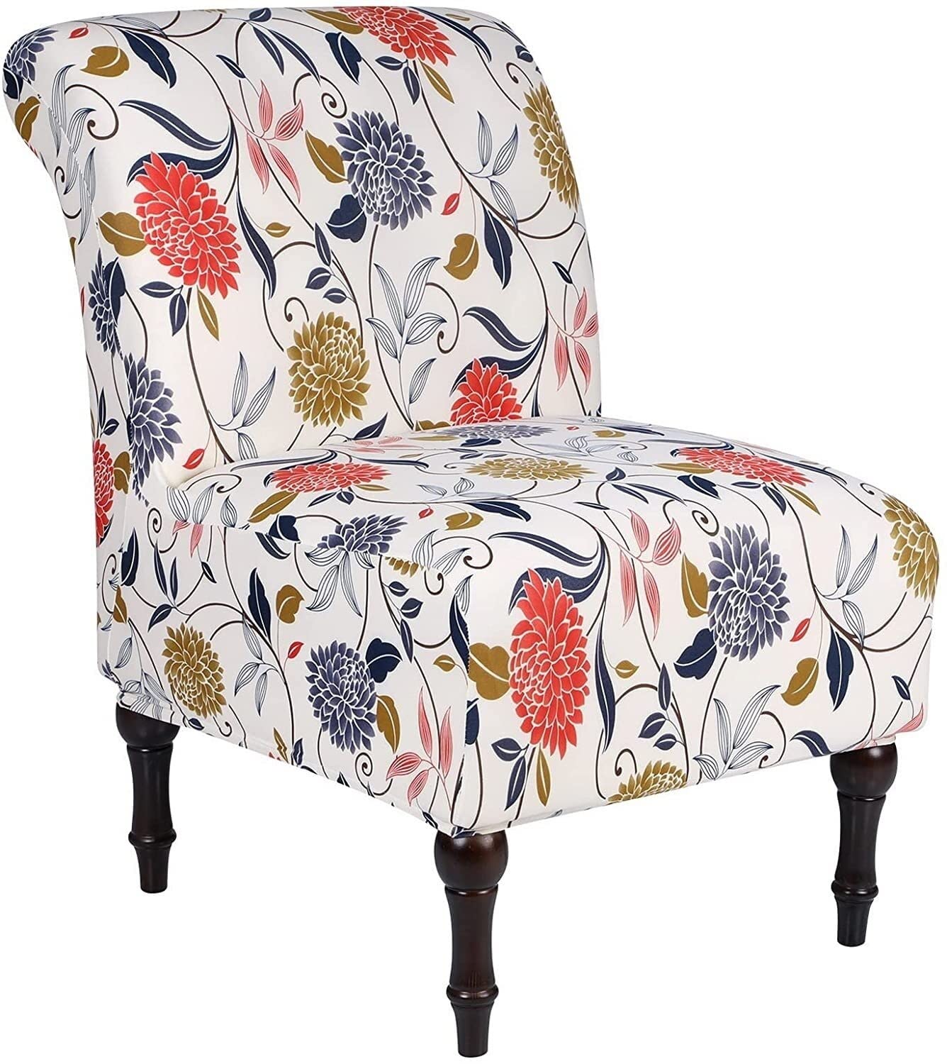 AQIGR Armless Accent Chair Cover Stretch Armless Slipper Chair Slipcover Soft Spandex/Velvet Fabric Armless Chair Cover Slipcover Furniture Protector for Living Room Hotel (Color : #2, Size : 1PC)