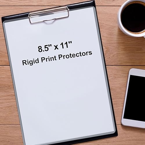 Miniatura 6 de Protectores de hojas de plástico duro de 8.5 x 11 pulgadas, protectores de impresión rígida de menú, protectores impermeables para certificados