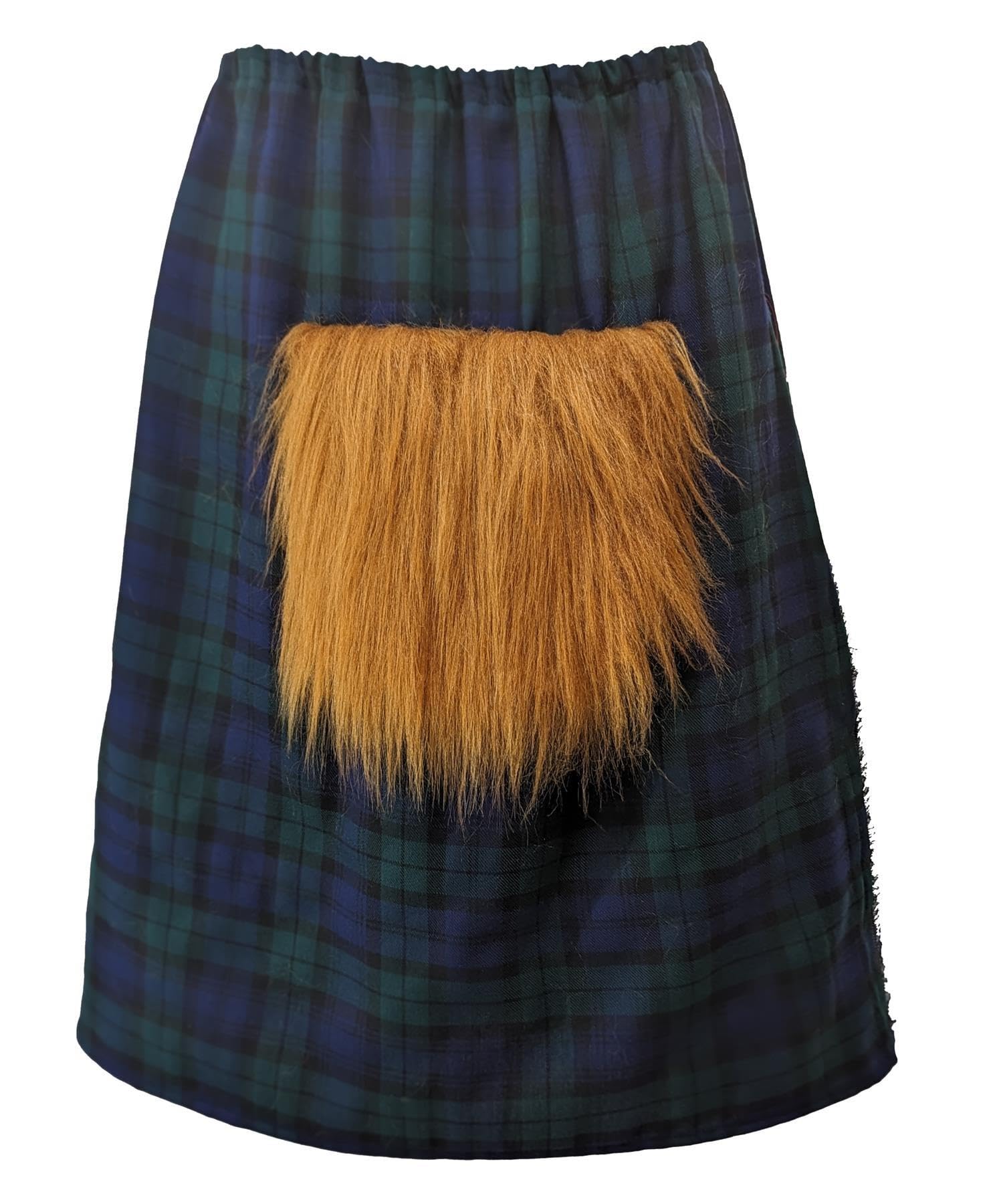 The Dragons Den Adults Blackwatch Scottish Tartan Kilt & Sporran Highland Games Burns Night Fancy Dress [S-M]