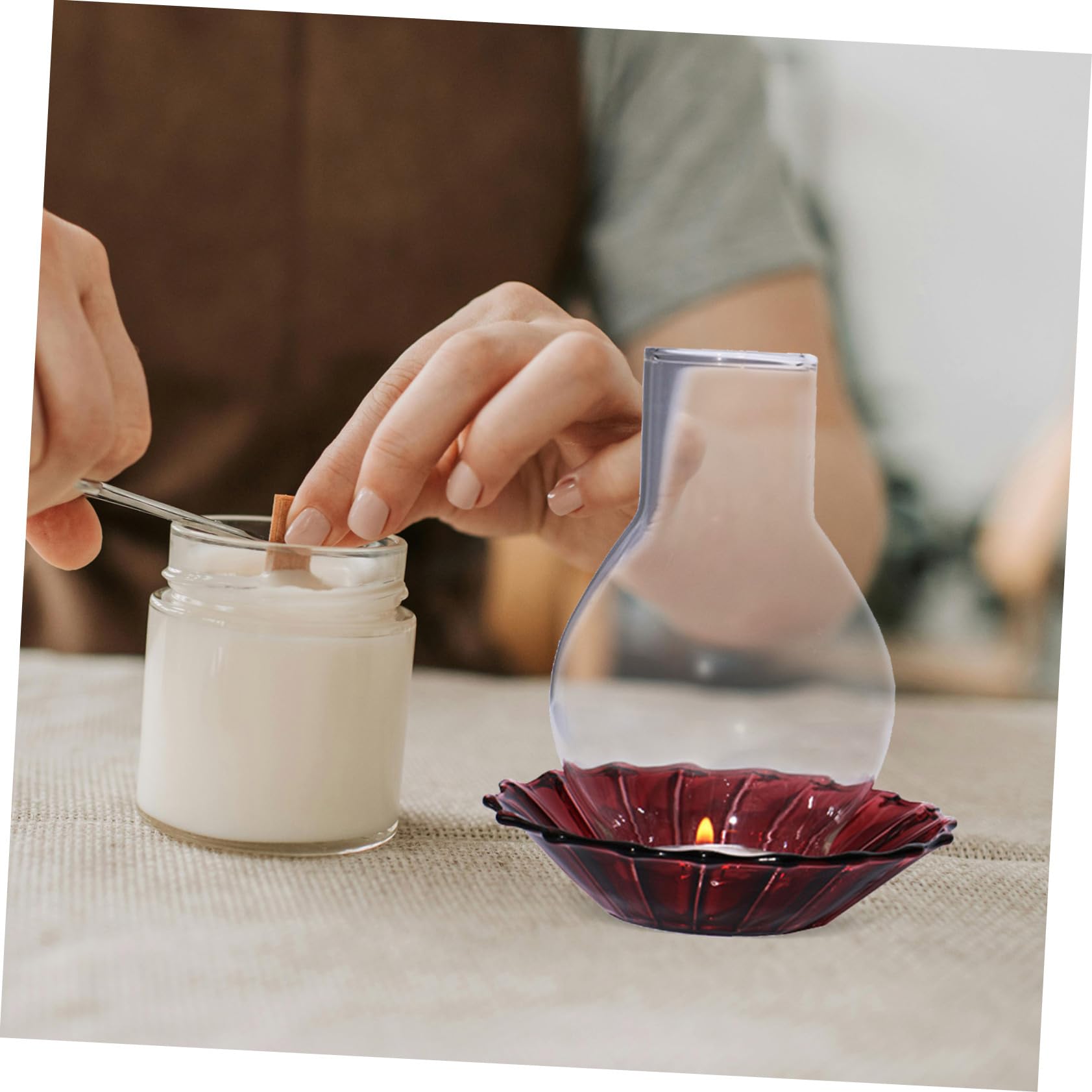 Abat-jour En Verre Pour Bougies - 2 Pièces, Cylindre Transparent, Coupe-vent, Décoration Romantique