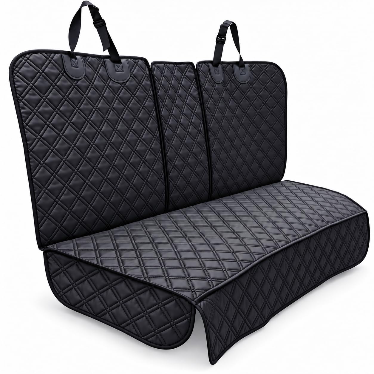 WAAIBYBY Waterproof Dog Car Seat Cover – Non-Slip & Scratch-Proof Rear Seat Protector for Cars & SUVs, Universal Fit, Pet-Safe, Black