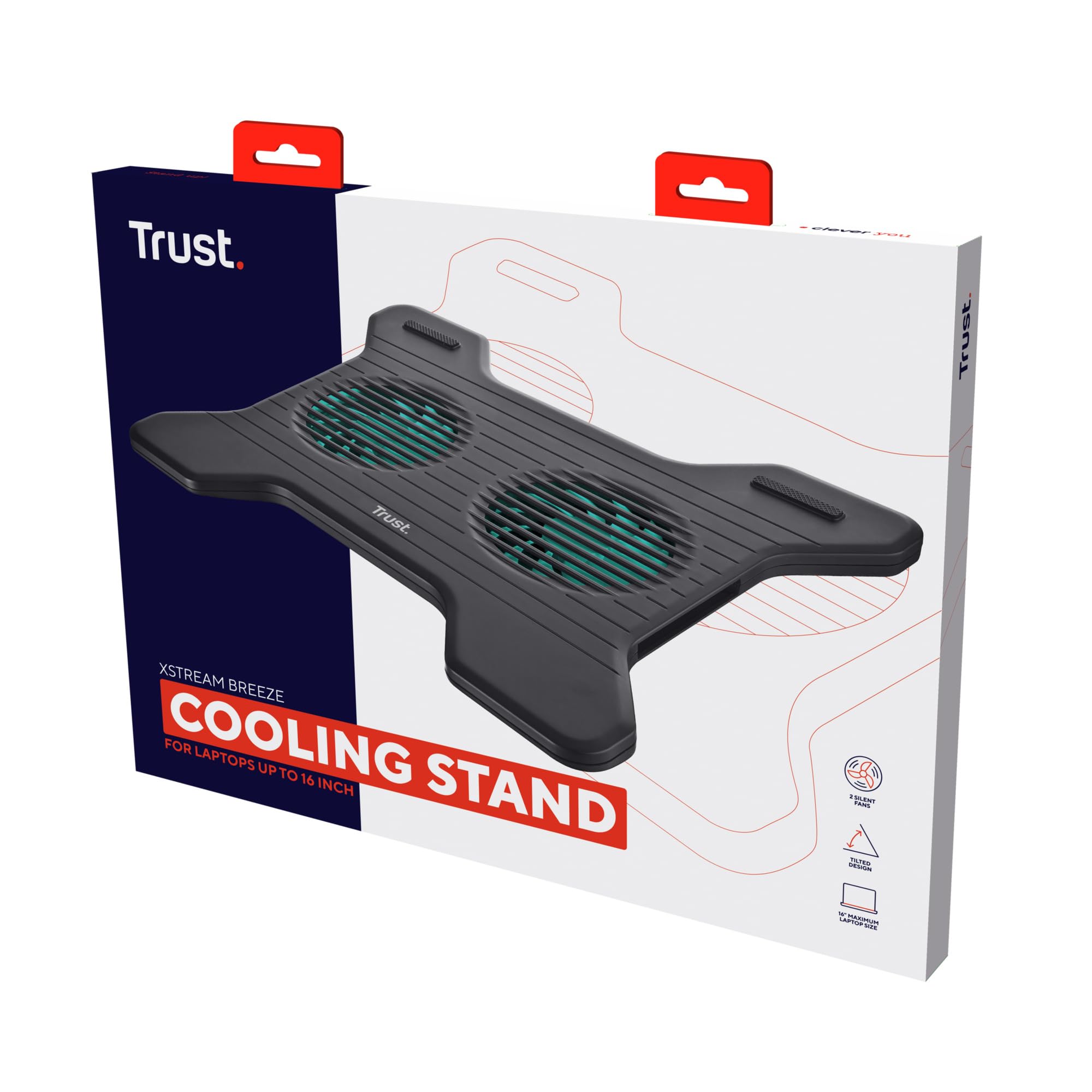 Trust Breeze Base di Raffreddamento per Laptop con 2 Ventole