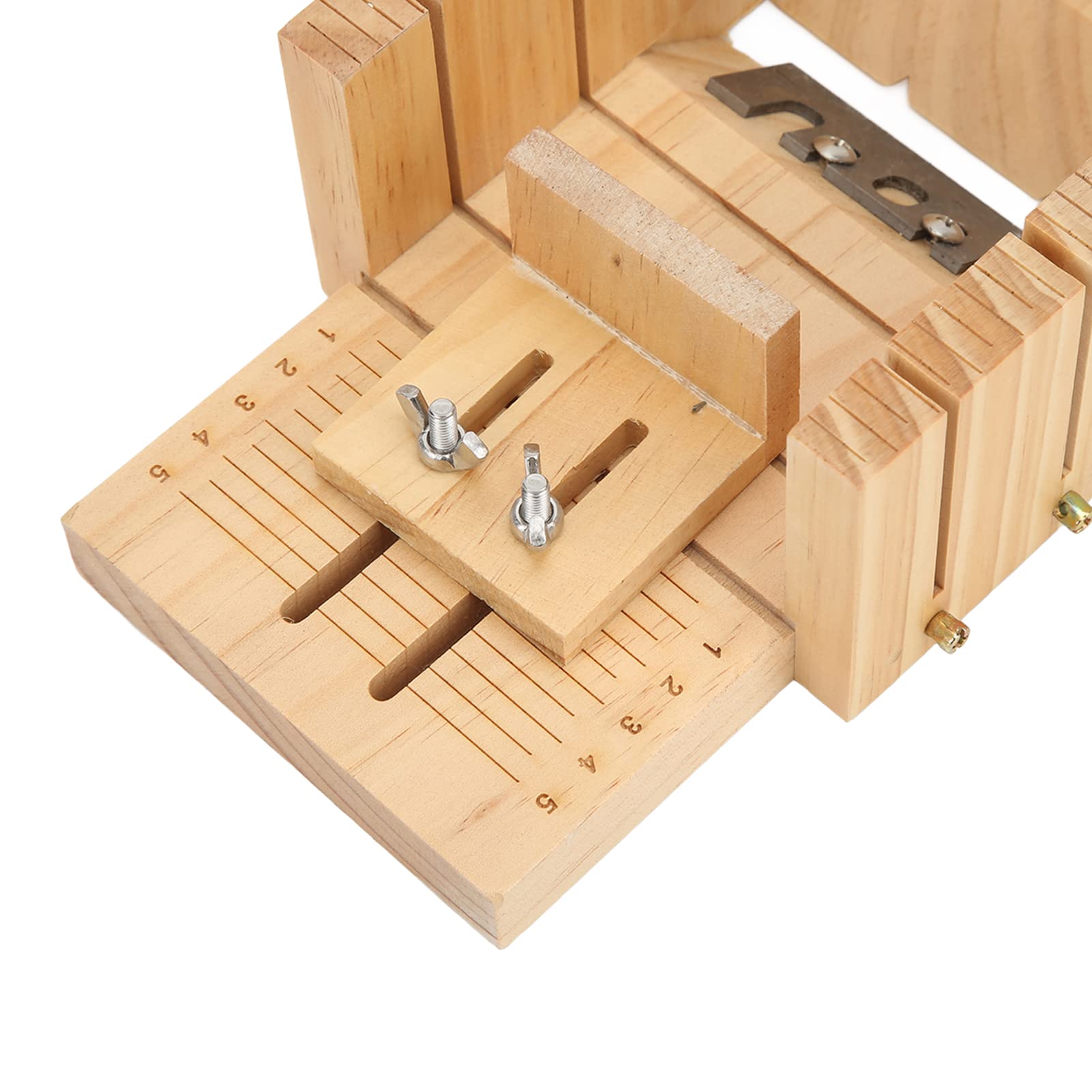 Stampi Per Sapone Per Fare Sapone, Set di Stampi Per Sapone Fatto a Mano in Silicone Fai-da-te, Stampi Per Sapone Scatola di Legno Stampi con Taglierina Dritta Ondulata Pellicola Termoretraibile Per F