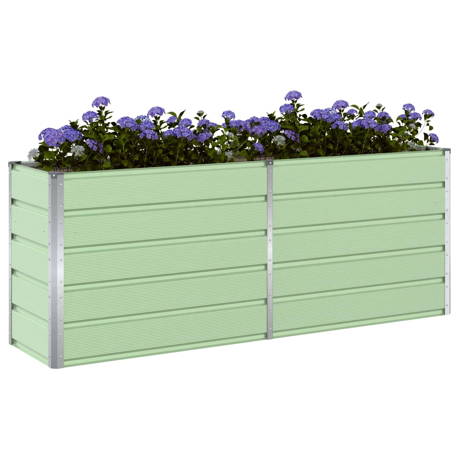 vidaXL Jardinera Verde Pastel 195 x 50 x 77 cm Acero Galvanizado, Jardín y Terraza, Macetero Industrial, Contenedor de Metal, Decoración Exterior, Esenciales Urbanos