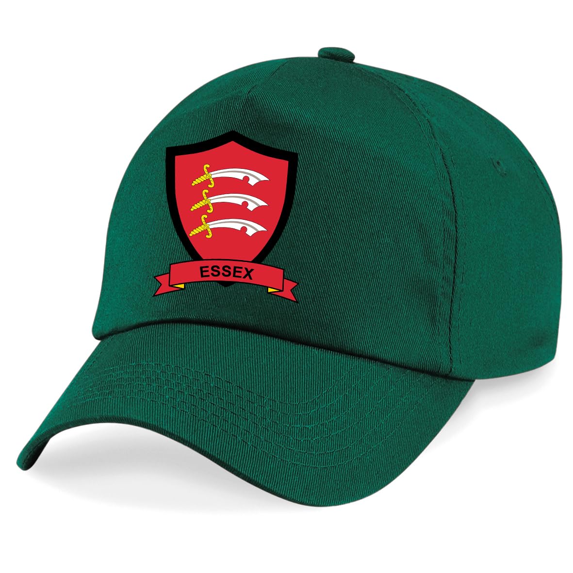 Psave Men's Green Essex County Embroidered Baseball Cap Cricket Sport Your County Embroidery (Green)
