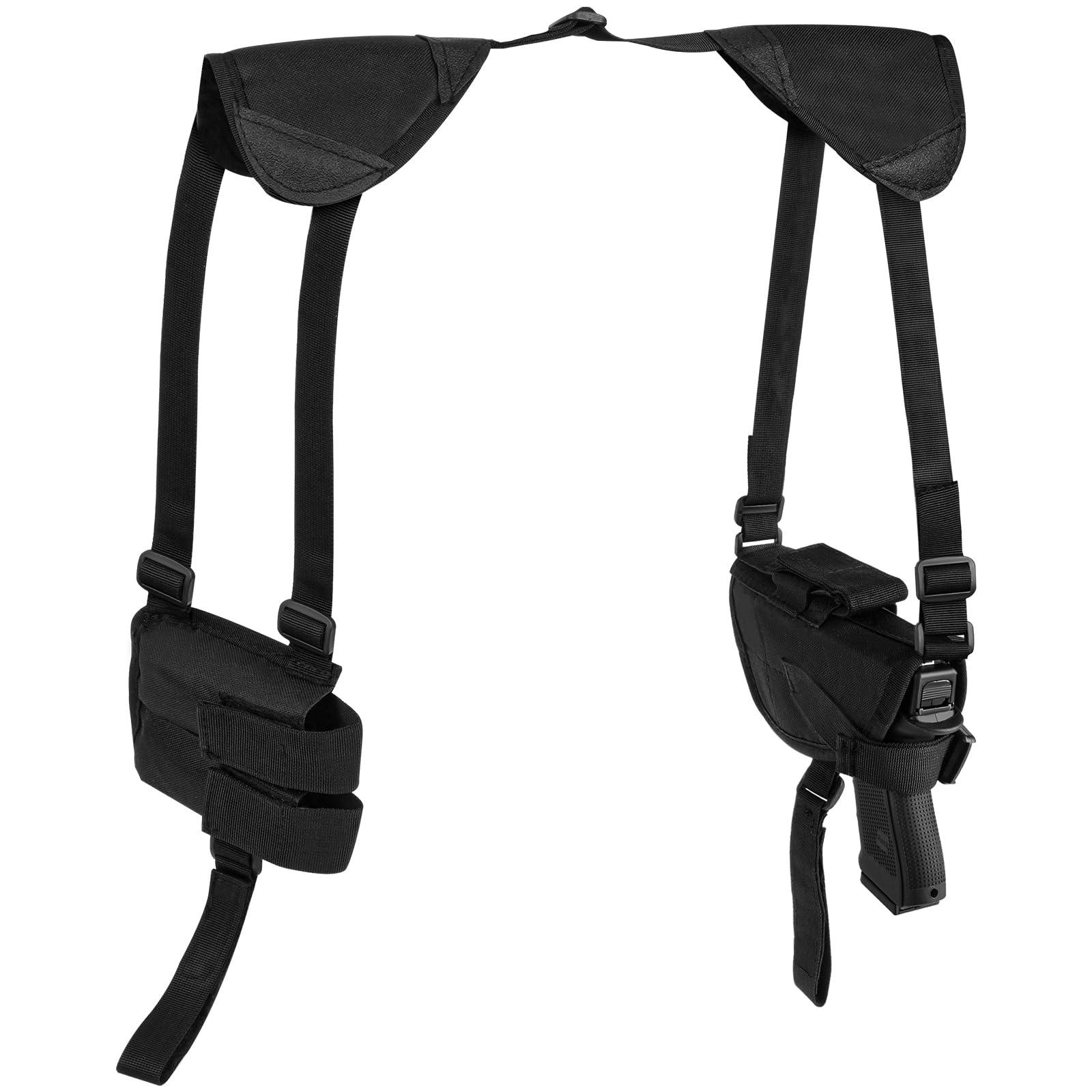 Flintronic Pistolera Hombro Oculta Correa Ajustable Bolsillos Revistas Funda Pistola Senderismo Acampada