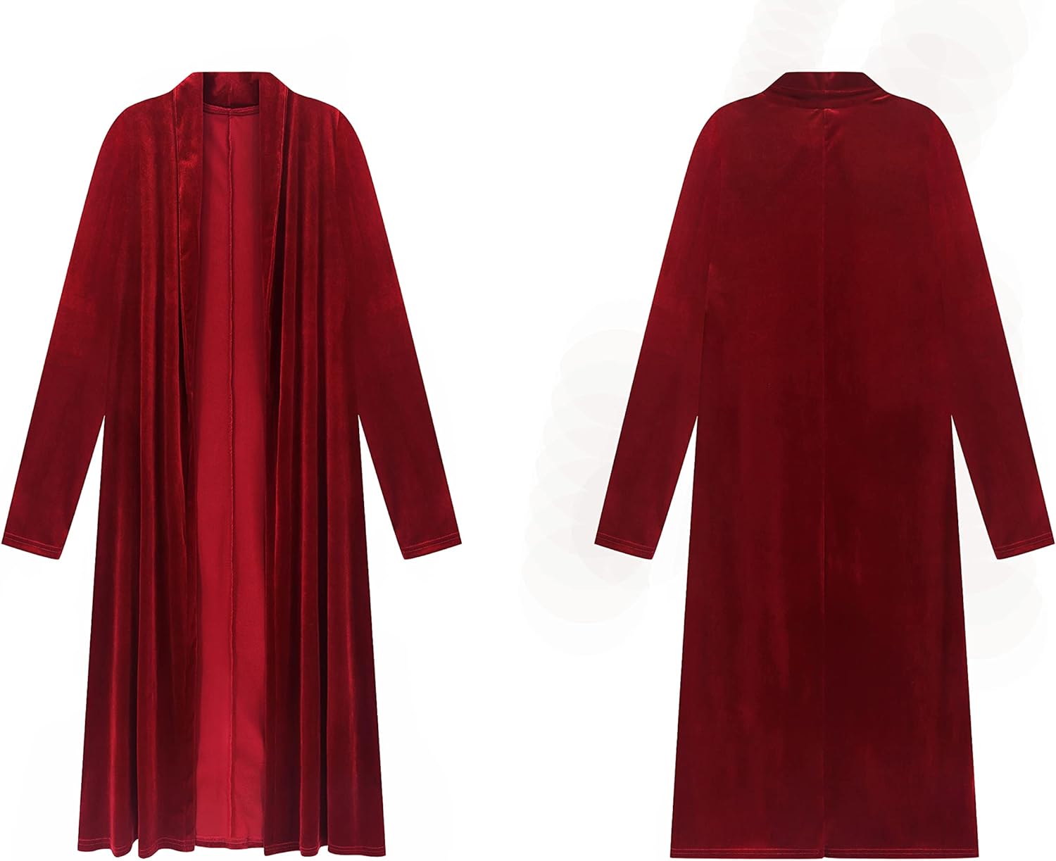 R.Vivimos Women's Long Sleeves Casual Velvet Jacket Open Front Cardigan Coat Outerwear - Image 6