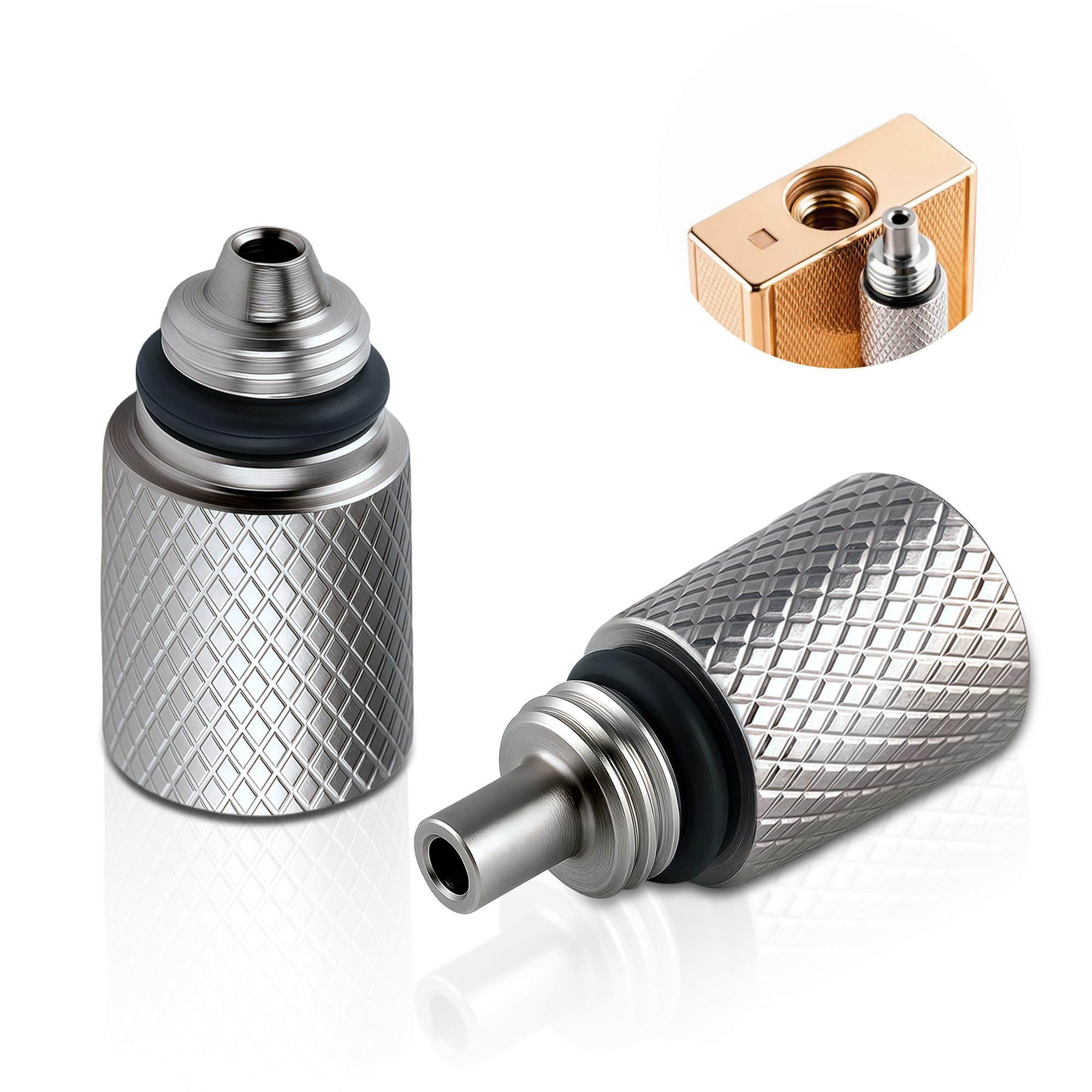 Adattatore di ricarica a gas per accendino S.T. Dupont Ligne 2 (modelli standard e classici), Gatsby e Ligne 1 Large, adattatore di ricarica a gas di aggiornamento in 2 pezzi per accendini