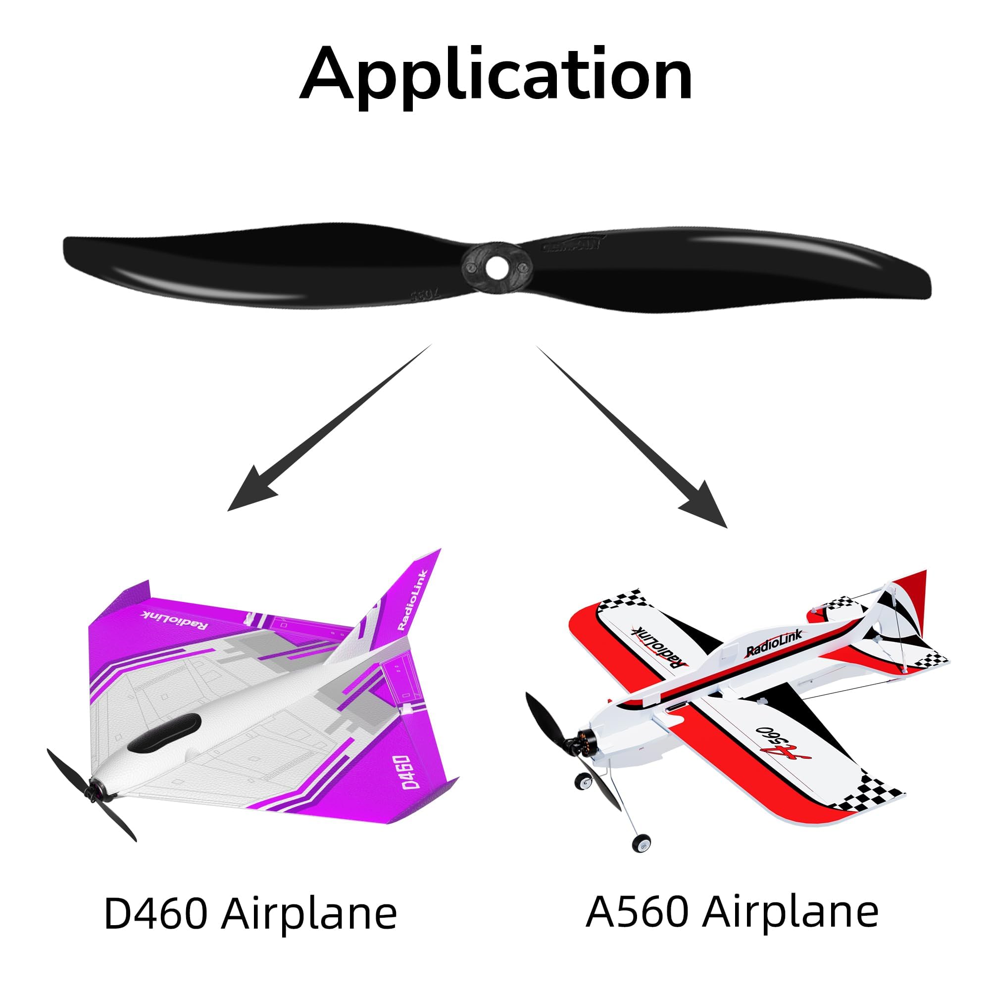 Radiolink A560/D460 Original 2 Piece Propeller GEMFAN 7035 CCW Wing Props Replacement Accessories for RC Drone Airplane - Image 4