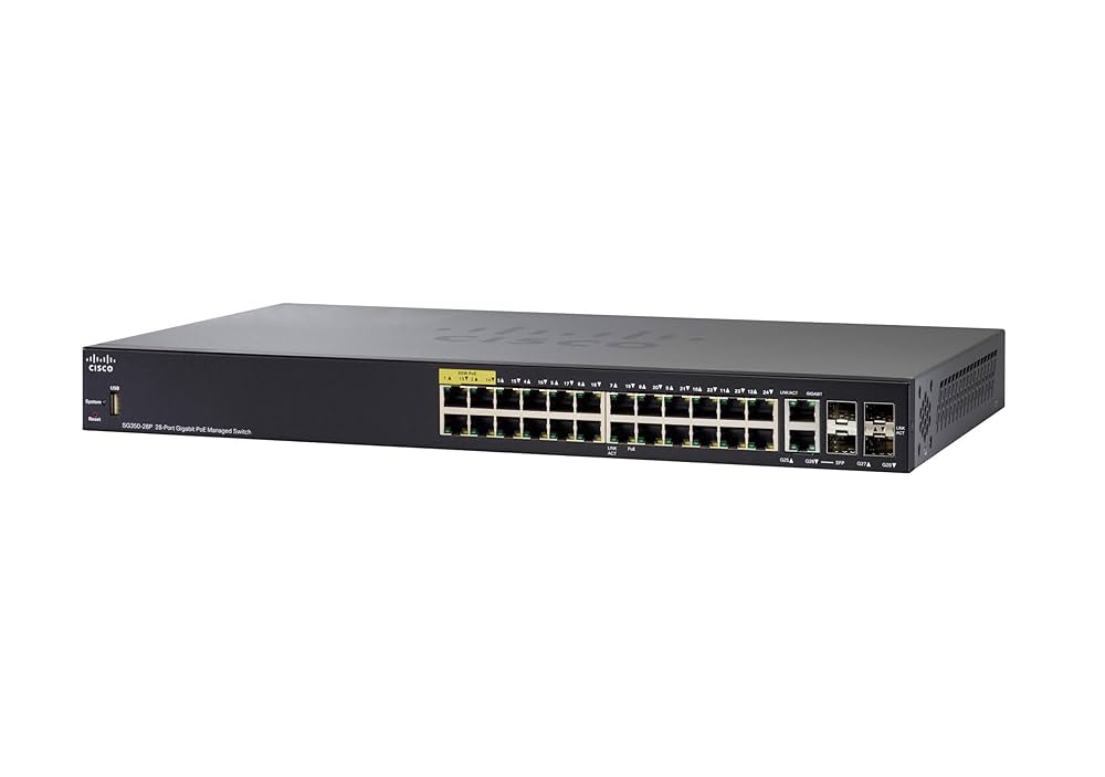 (未使用･未開封品)SG350-28P 28-port GB POE mgswt Amazon.com: Cisco Sg350-28P 28-Port Gigabit PoE Managed