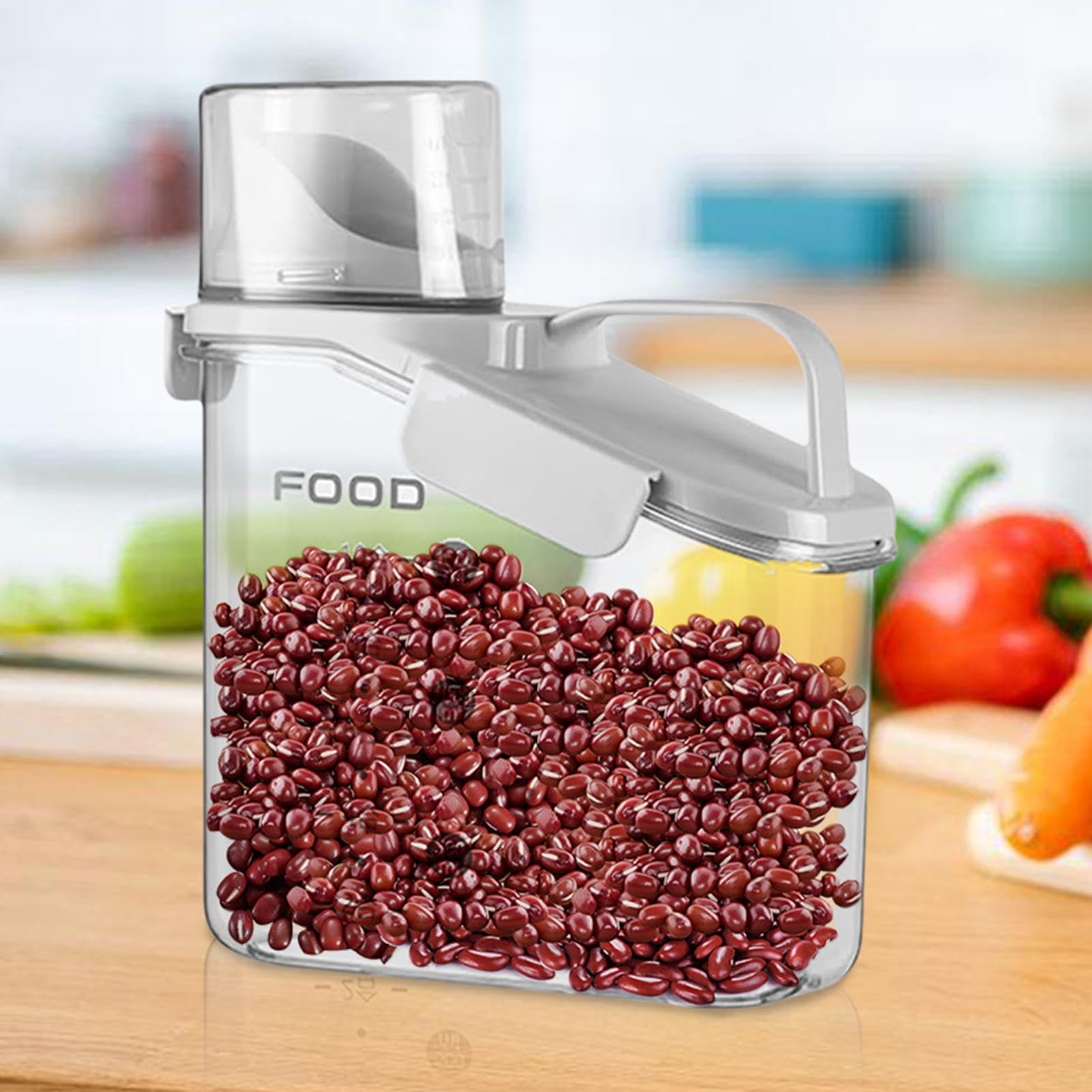 Contenitori per cereali | Contenitore per cereali secchi con coperchio ermetico | Dispenser di cereali da cucina multifunzione per fagioli verdi, riso