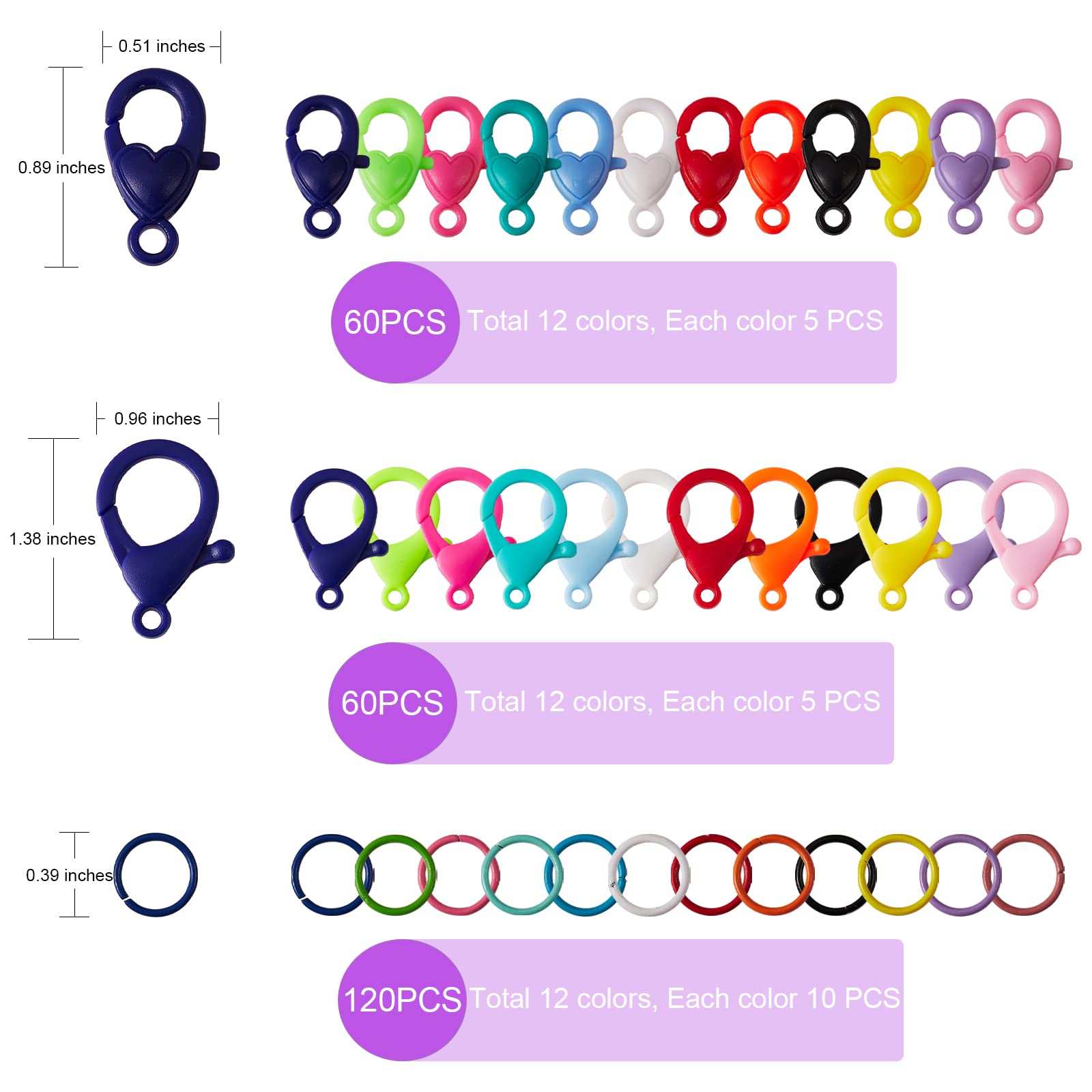 UNICRAFTALE Lot De 50 Fermoirs Mousquetons En Acier Inoxydable - Pour La Fabrication De Colliers Et Bijoux - Trou De 1,5 Mm - Doré