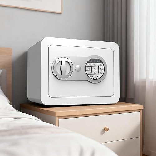 Miniatura 8 de Pequeñas cajas fuertes para el hogar, caja fuerte pequeña con ranura para monedas, cajas fuertes personales para dinero, documentos en efectivo,