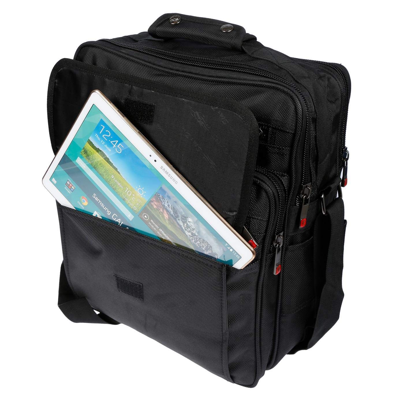 Christian Wippermann XXL Umhängetasche Flugbegleiter Herren Tasche Messenger Arbeitstasche Laptoptasche