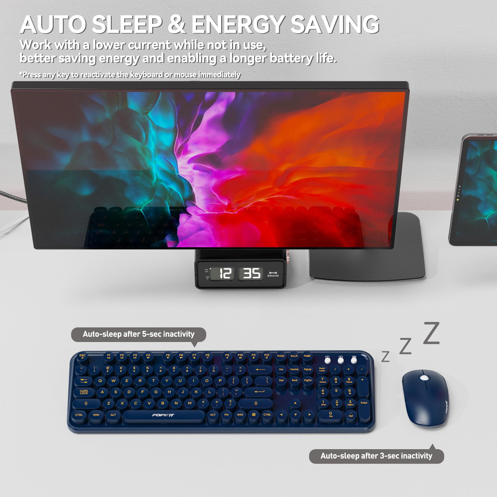 Amazon.com: Ubxxziy Wireless Keyboard and Mouse Combo with Switch
