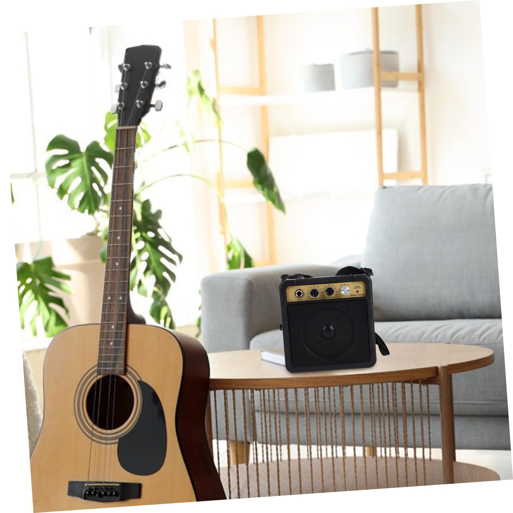 Mini Amplificatore Effetti Sonori Integrati 5w Portatile per Chitarra Elettrica in Plastica e Metallo per Esercitazioni e Performance a Casa
