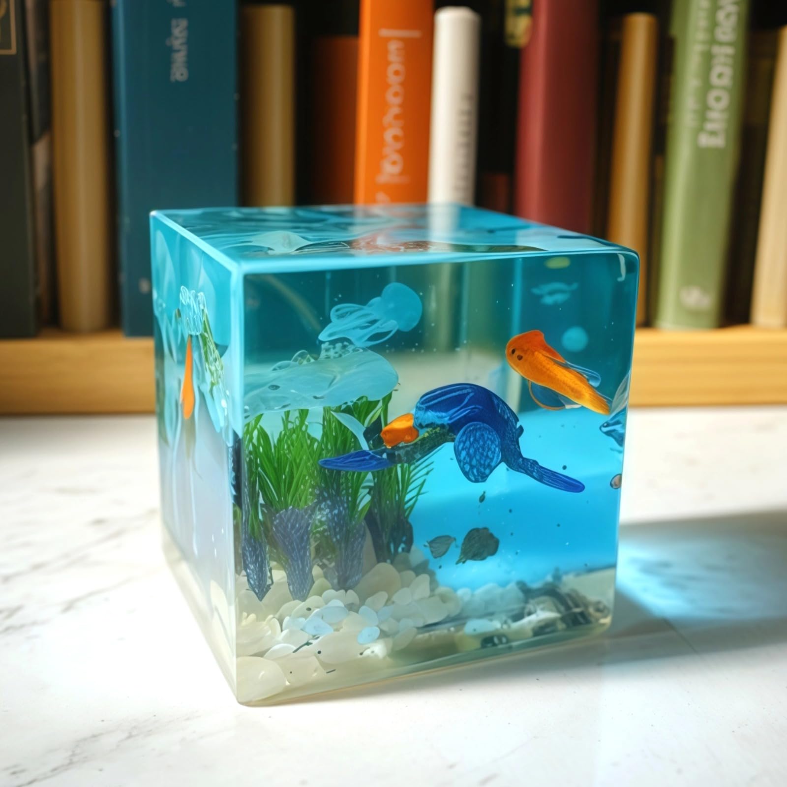 6 stampi cubici per fai da te in resina, stampi quadrati in silicone trasparente con finitura trasparente per artigianato, gioielli, portachiavi e arte decorativa, 6 misure da 1,5 cm a 9,9 cm