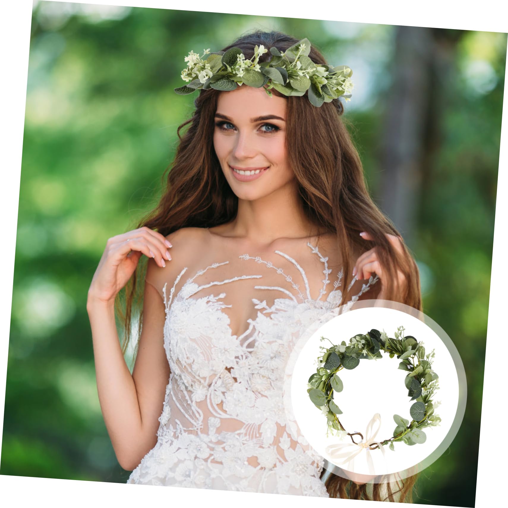 MAGICLULU 3 Stück Blumenkrone Stirnband Kunststoff S/m Blumenkranz Girlande Brautjungfer Hochzeit Fotografie Verstellbares Haarband