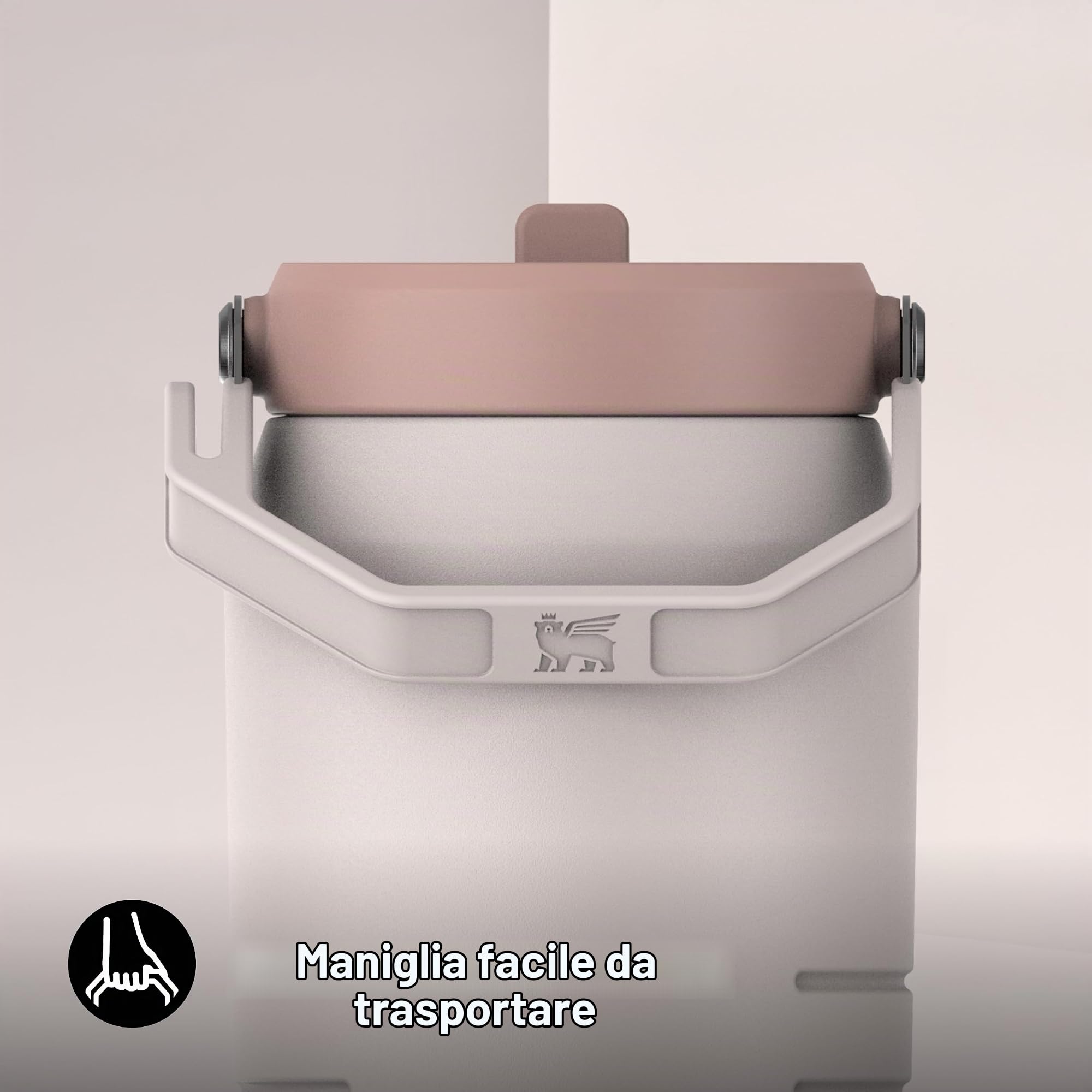 Stanley 1913 Iceflow Flip Straw 2.0 Jug 1.9L - Rose Quartz | 20 Ore Di Freddo - 4 Giorni Di Freddo - A Prova Di Perdite - Borraccia Acciaio - Senza BPA - Lavabile In Lavastoviglie