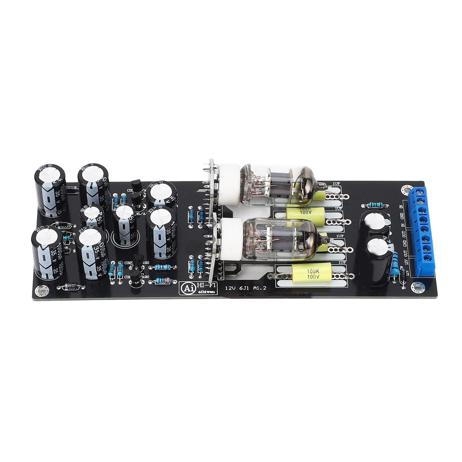 Płytka przedwzmacniacza lampowego 6J1 Moduł wzmacniacza przedwzmacniacza mocy HIFI z diodą LED AC 12 V Wysokiej jakości wzmocnienie dźwięku dla systemów kina domowego i