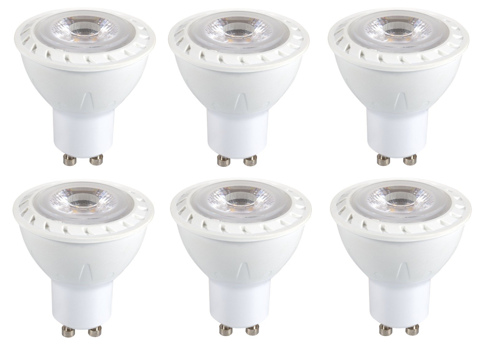 Elitco Lighting GU10LED103-6PK Household-Light-Bulbs LED GU10, 5000K, 35°, CRI80, ETL, 7W, 50W Equivalent, 25000HRS, LM520, DIMMABLE, 2 Years Warranty, Input Voltage 120V 6 Pack