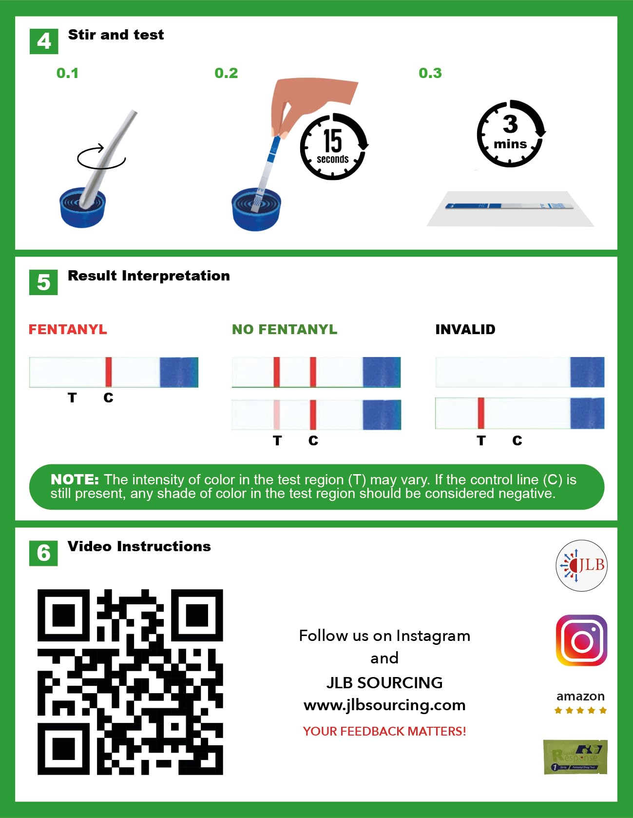 Rapid Response Bandelettes de test de fentanyl - Bandelettes de fentanyl les plus vendues au monde - Outil de réduction des risques - Prévention des surdoses (5)