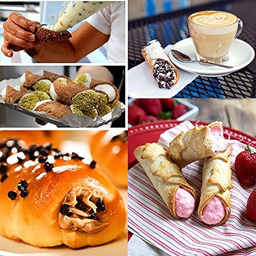 Miniatura 5 de 20 moldes antiadherentes de acero inoxidable para cuernos de crema, tubos de canoli de 4.9 in, de acero inoxidable, antiadherentes, cuernos de crema