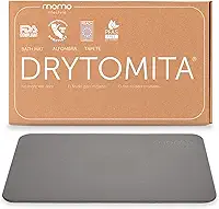 Momo Lifestyle Tapete para Banheiro de Terra Diatomácea Drytomita, Seca Rápido para Saída de Box, Antiderrapante (Cinza Grafite, 60 x 39 cm)
