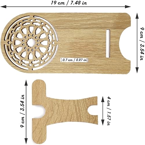 Miniatura 7 de Soporte de madera para teléfono celular para escritorio, soporte de carga organizador, se puede utilizar horizontal y verticalmente, compatible con