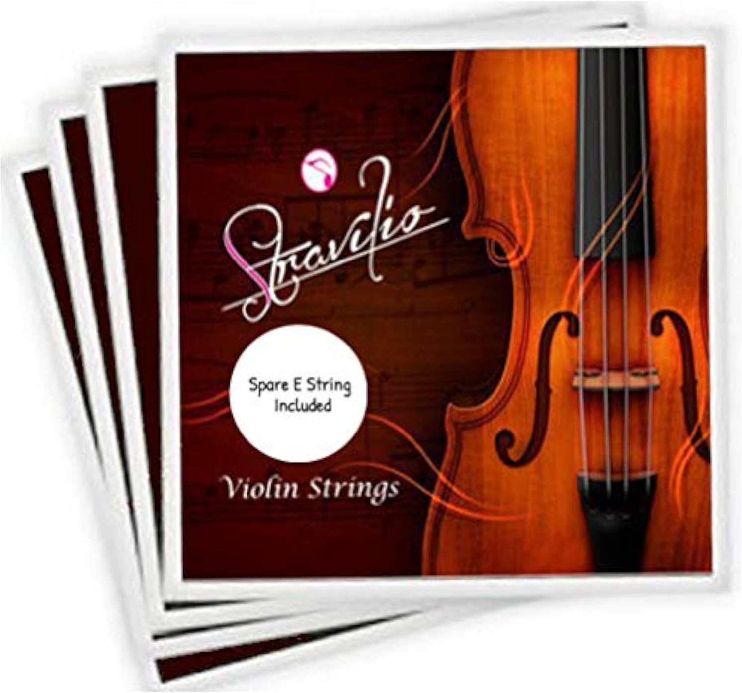 Top Race 4/4 & 3/4 Violin Strings Replacement - Bronze Violin Strings Full Set - Violin String w/Ball Ends - Long-Lasting Silver-Wound Steel Strings - Warm Tone, Flexible - For All Levels