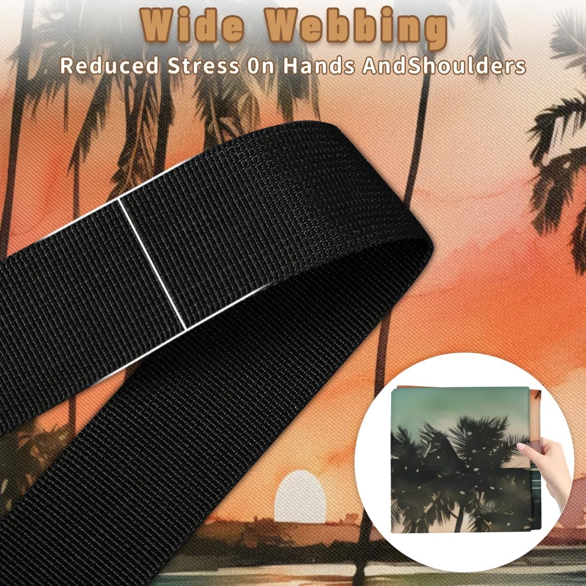 Honeybaby 214L Extra Large Comforter Storage Bag Coconut Tree Sunset Storage Totes with Lids Waterproof Closet Organizer Folding Blanket Storage Bags for Clothes Bedding Pillows