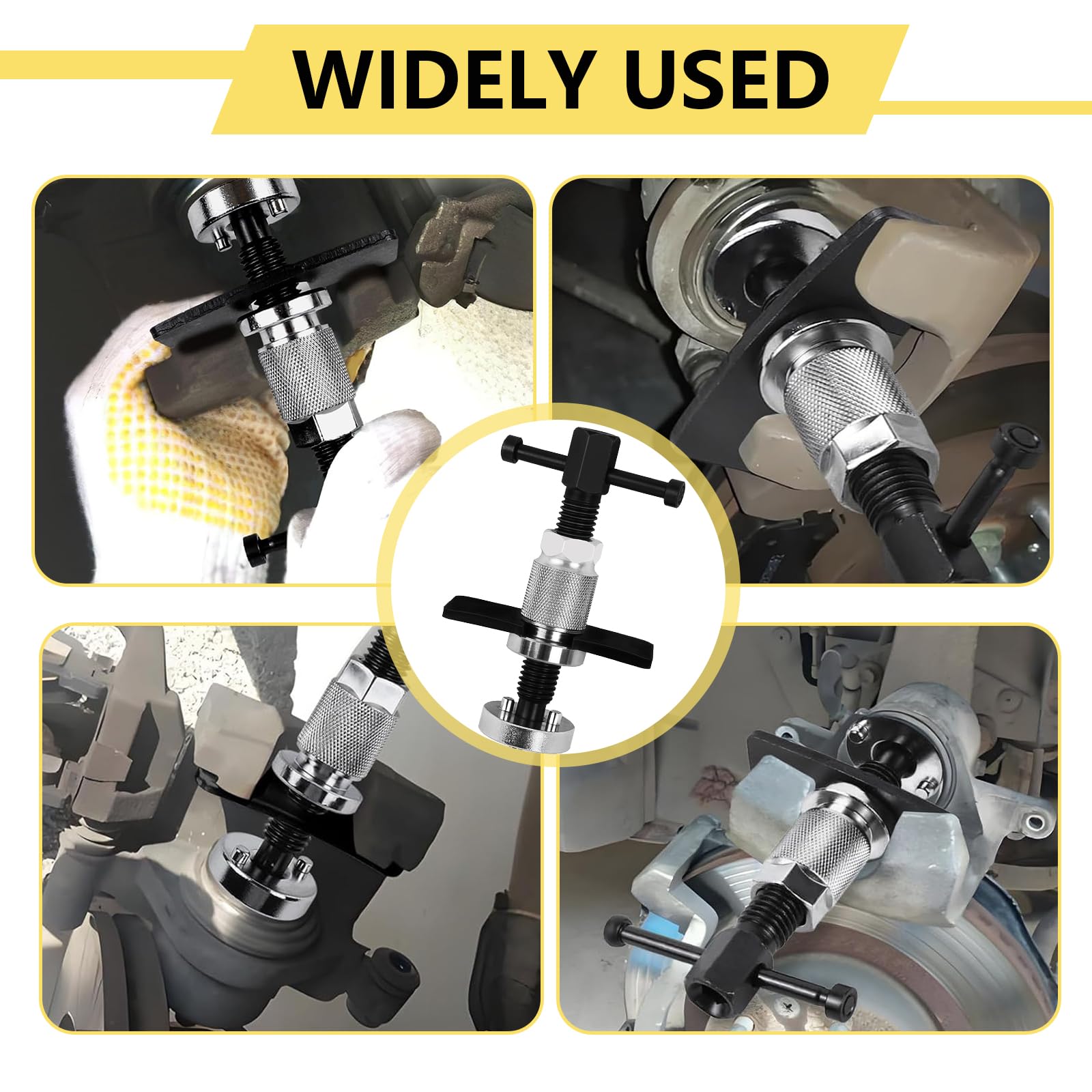 Set di Attrezzi per Pinze Freni,Set di Ripristino del Pistone di Freno,Brake Caliper Rewind Tool,Universal Auto Brake Piston Rewind Tool,Right Hand Brake Caliper Tool for Replacement Rear Brake Pad
