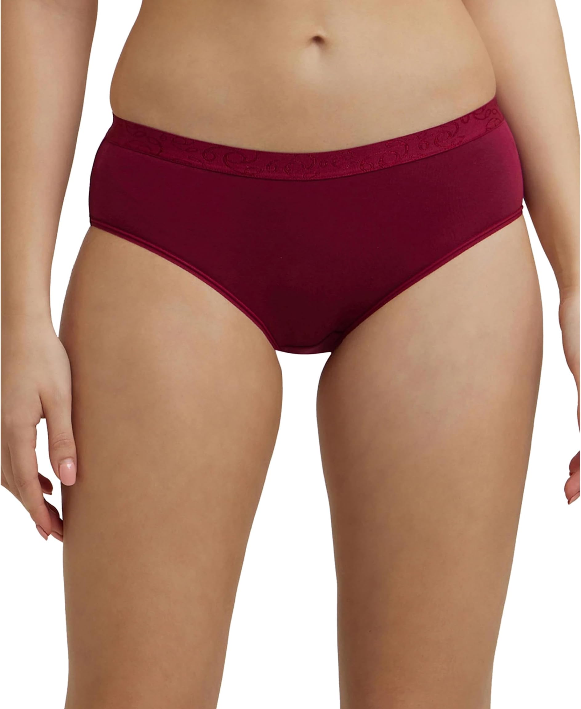Jockey3001 Women's Super Combed Cotton Elastane Stretch Mid Waist Hipsters Panties with Ultra Soft Exposed Waistband