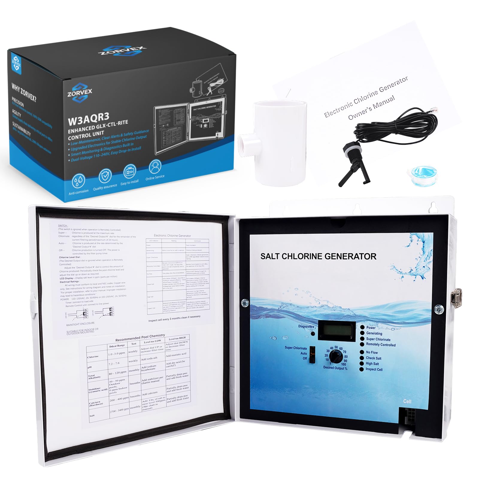 Photo 1 of 2026 New Upgrade GLX-CTL-RITE Control Unit Saltwater Chlorine Generator Fits for Hayward AQR Goldline Aqua Rite Electronic Salt Chlorine Generator,T-Cell-3, T-Cell-9 and T-CELL-15 Salt Cel,OE:W3AQR3
