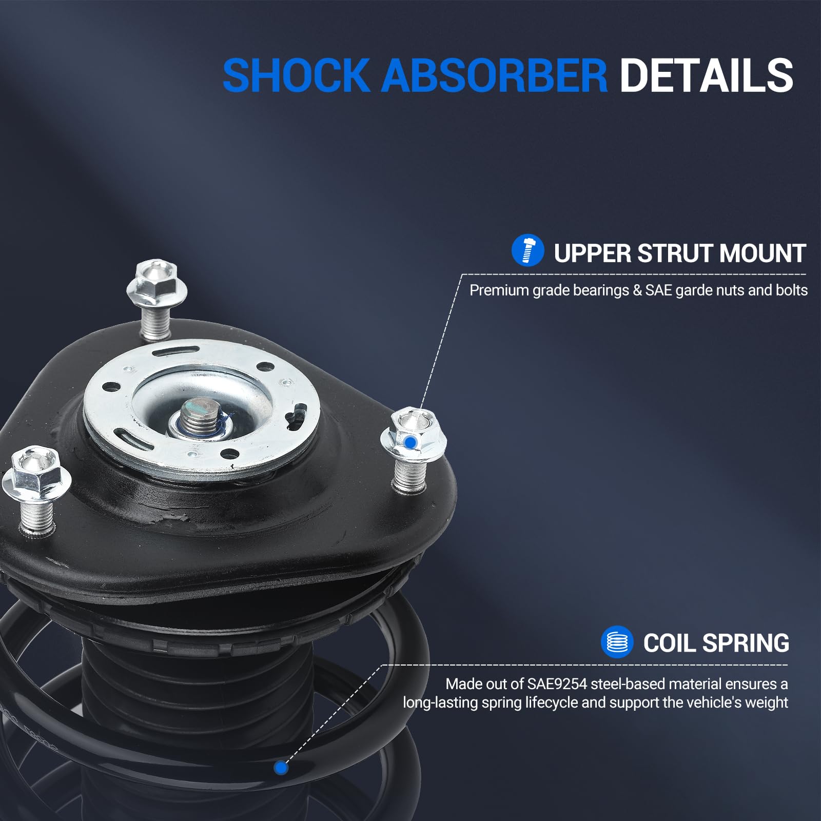 Amazon.com: Autoround Front Complete Strut & Coil Spring