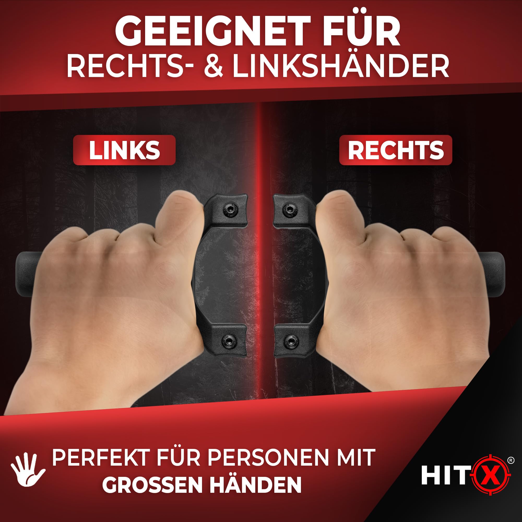 HITX® Zwille Steinschleuder Profi Set [Gamma] | Für Große Hände & Mit Einfacher Clip-Technik | Slingshot Schleuder mit Gummiband Extra Stark | Zwille in Bundle Sets mit Ersatzgummi + Tonkugeln